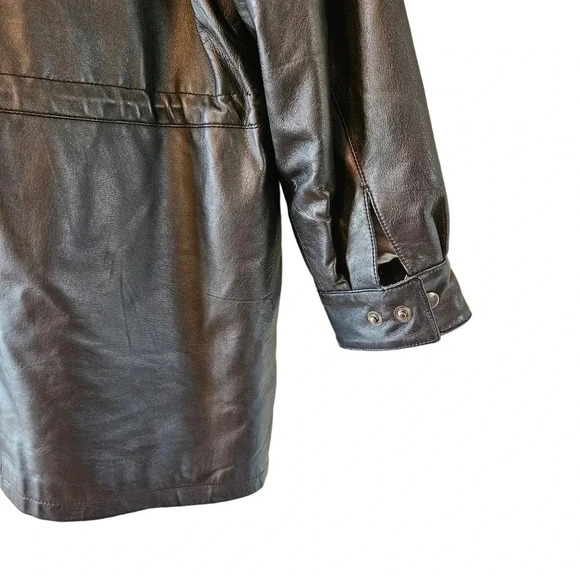 Laurence Roy Vintage 100% Lambskin Leather Moto  Biker Boho Jacket Black Size M. - Picture 8 of 16